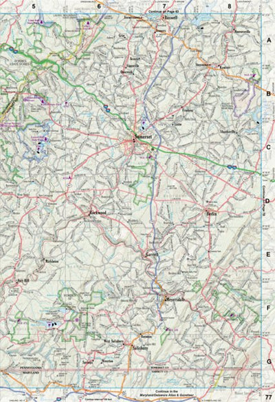 Garmin Pennsylvania Atlas & Gazetteer Page 77 digital map