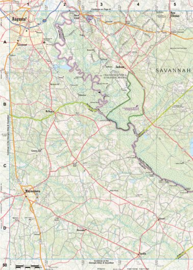 Garmin South Carolina Atlas & Gazetteer Page 50 digital map