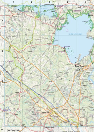 Garmin South Carolina Atlas & Gazetteer Page 54 digital map