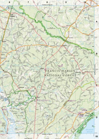 Garmin South Carolina Atlas & Gazetteer Page 55 digital map