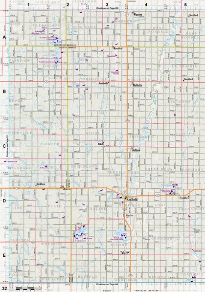 South Dakota Atlas & Gazetteer Page 32 Preview 1