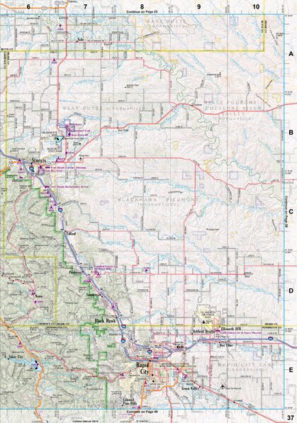South Dakota Atlas & Gazetteer Page 37 Preview 1