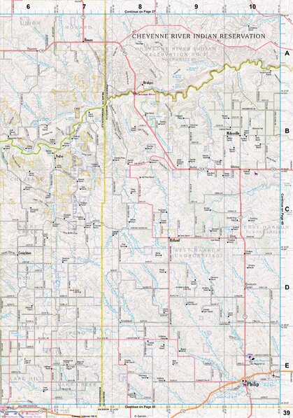 South Dakota Atlas & Gazetteer Page 39 Preview 1