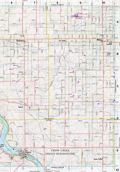 South Dakota Atlas & Gazetteer Page 43 Preview 1