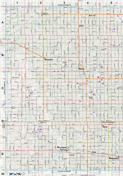 South Dakota Atlas & Gazetteer Page 44 Preview 1