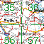 Tennessee Atlas & Gazetteer Overview Map Preview 2