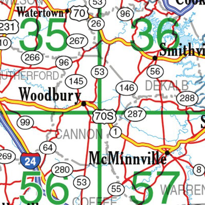 Tennessee Atlas & Gazetteer Overview Map Preview 2