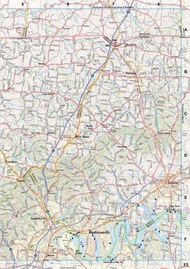 Tennessee Atlas & Gazetteer Page 13 Preview 1