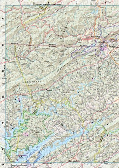 Tennessee Atlas & Gazetteer Page 20 Preview 1