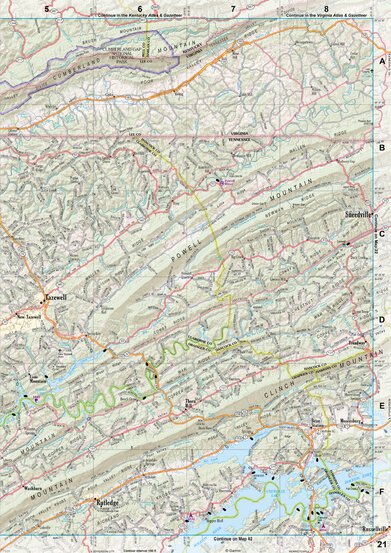 Tennessee Atlas & Gazetteer Page 21 Preview 1