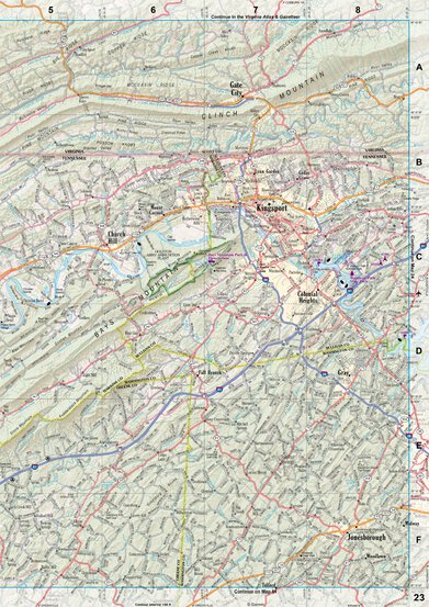 Tennessee Atlas & Gazetteer Page 23 Preview 1