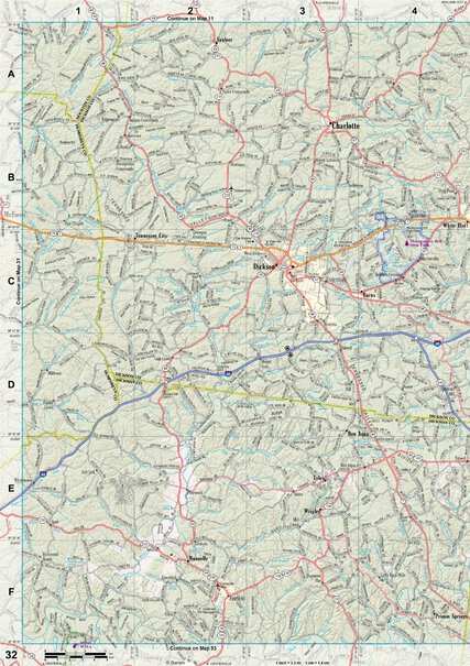 Tennessee Atlas & Gazetteer Page 32 Preview 1