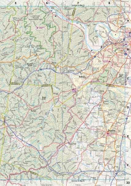 Tennessee Atlas & Gazetteer Page 33 Preview 1