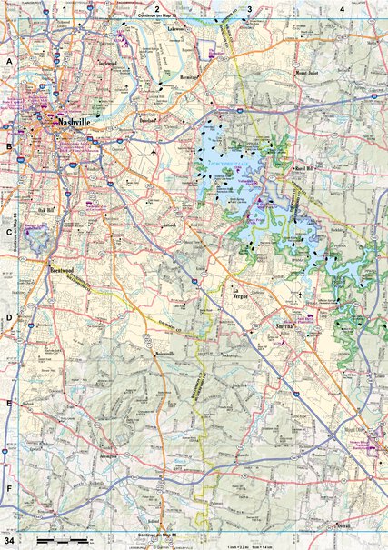 Tennessee Atlas & Gazetteer Page 34 Preview 1