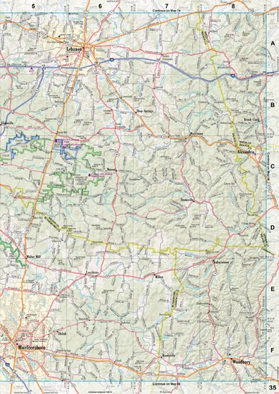 Tennessee Atlas & Gazetteer Page 35 Preview 1