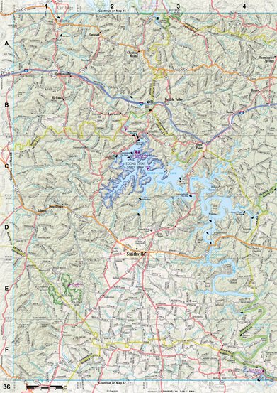 Tennessee Atlas & Gazetteer Page 36 Preview 1