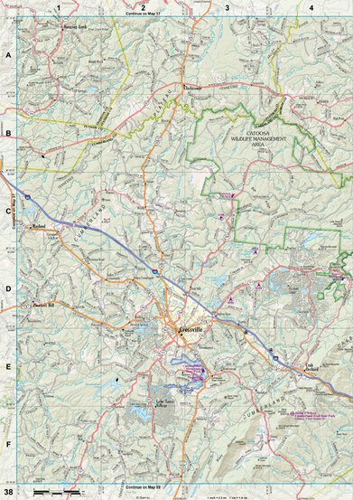 Tennessee Atlas & Gazetteer Page 38 Preview 1