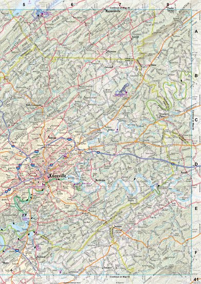 Tennessee Atlas & Gazetteer Page 41 Preview 1