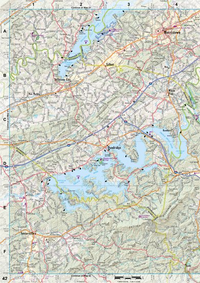 Tennessee Atlas & Gazetteer Page 42 Preview 1