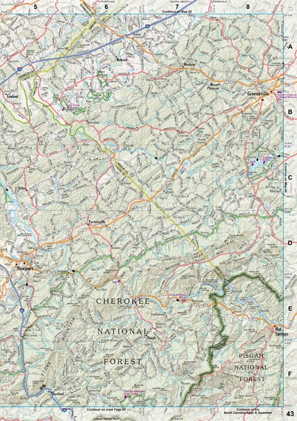 Tennessee Atlas & Gazetteer Page 43 Preview 1