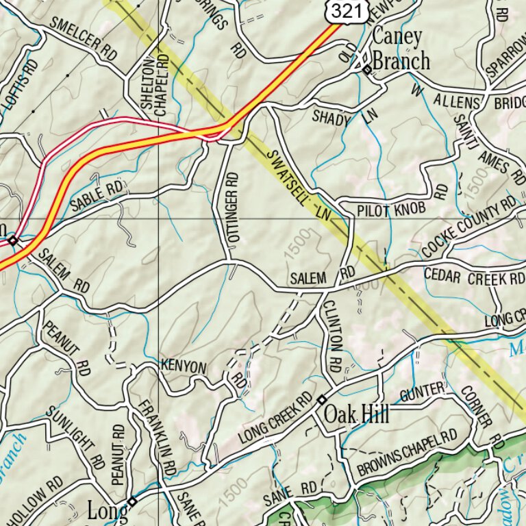 Tennessee Atlas & Gazetteer Page 43 Map by Garmin | Avenza Maps