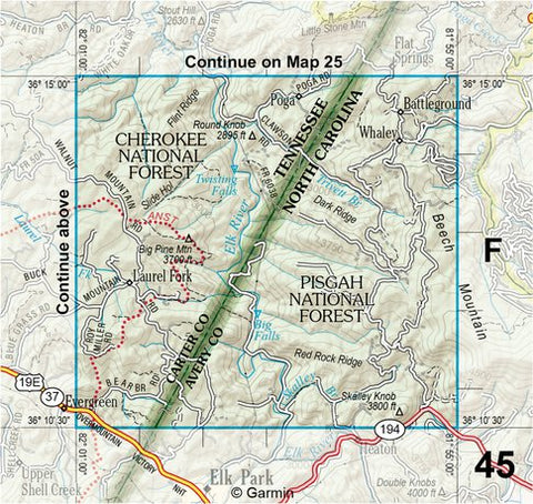 Tennessee Atlas & Gazetteer Page 45 Inset Preview 1