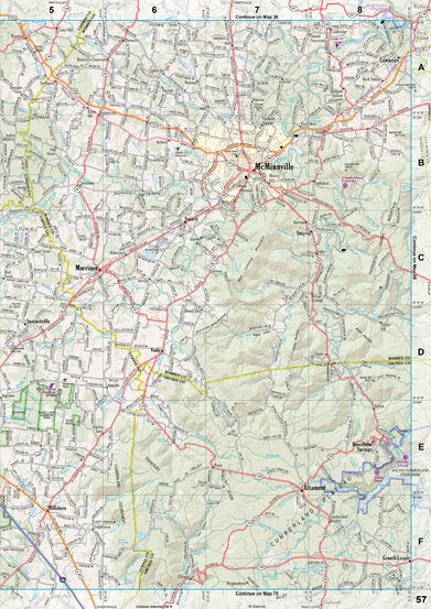 Tennessee Atlas & Gazetteer Page 57 Preview 1