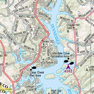 Tennessee Atlas & Gazetteer Page 62 Preview 3