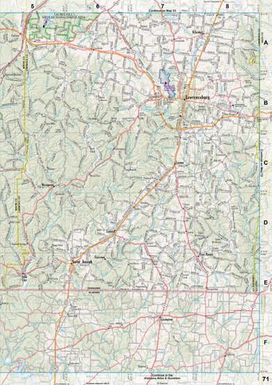 Tennessee Atlas & Gazetteer Page 72 Preview 1