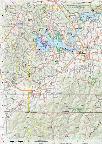 Tennessee Atlas & Gazetteer Page 75 Preview 1