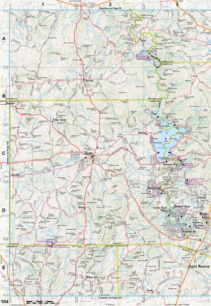 Texas Atlas & Gazetteer Page 104 Preview 1