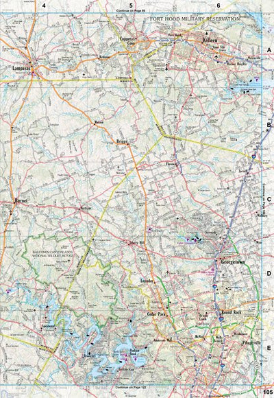 Texas Atlas & Gazetteer Page 105 Preview 1