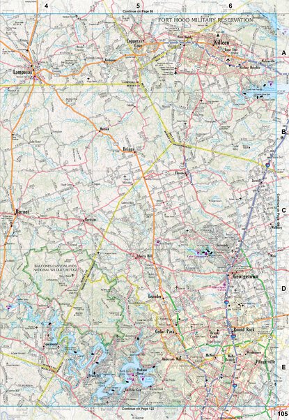 Texas Atlas & Gazetteer Page 105 Preview 1