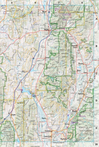 Garmin Utah Atlas & Gazetteer Page 35 digital map