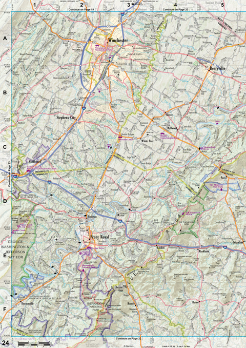 Virginia Atlas & Gazetteer Page 24 Preview 1