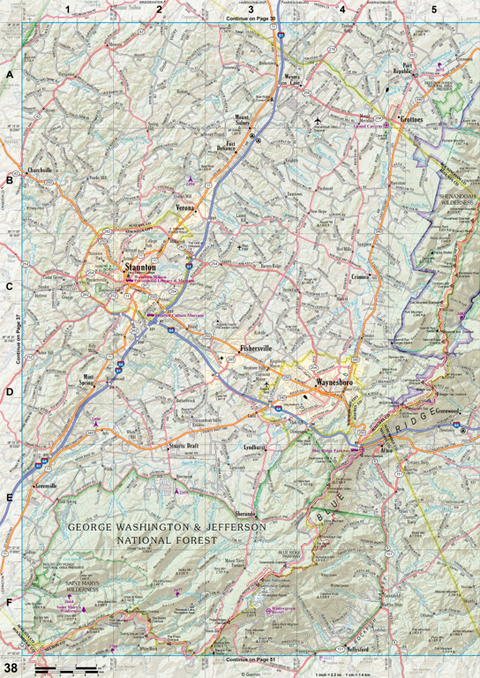 Virginia Atlas & Gazetteer Page 38 Preview 1