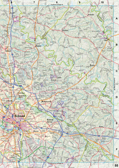 Virginia Atlas & Gazetteer Page 55 Preview 1