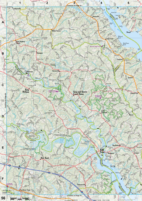 Virginia Atlas & Gazetteer Page 56 Preview 1