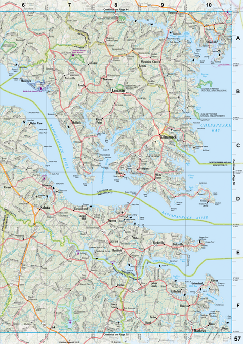 Virginia Atlas & Gazetteer Page 57 Preview 1