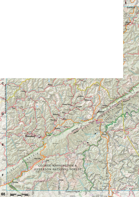 Virginia Atlas & Gazetteer Page 60 Preview 1