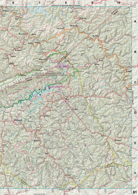 Virginia Atlas & Gazetteer Page 61 Preview 1