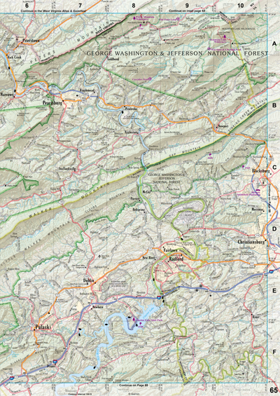 Virginia Atlas & Gazetteer Page 65 Preview 1