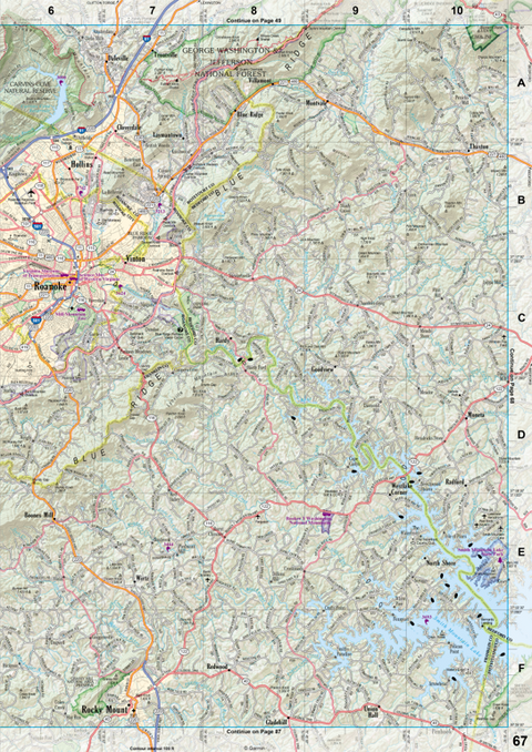 Virginia Atlas & Gazetteer Page 67 Preview 1