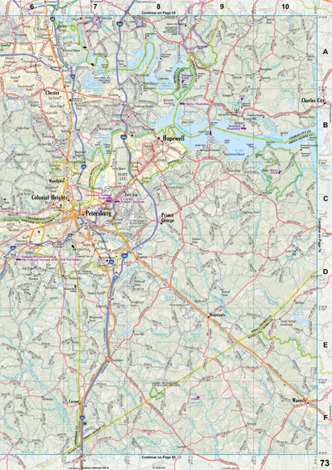 Virginia Atlas & Gazetteer Page 73 Preview 1