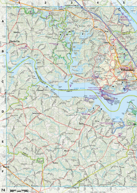 Virginia Atlas & Gazetteer Page 74 Preview 1