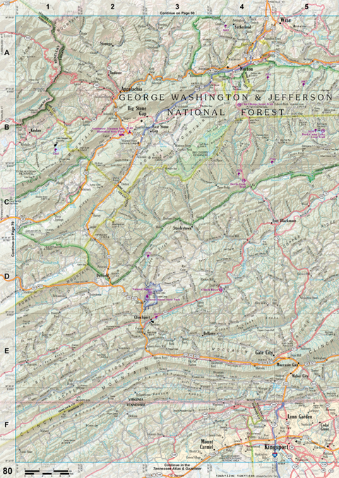 Virginia Atlas & Gazetteer Page 80 Preview 1