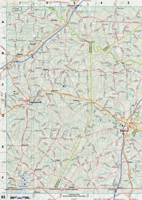 Virginia Atlas & Gazetteer Page 92 Preview 1