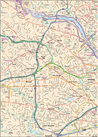 Virginia Atlas & Gazetteer - Washington DC 1 Preview 1