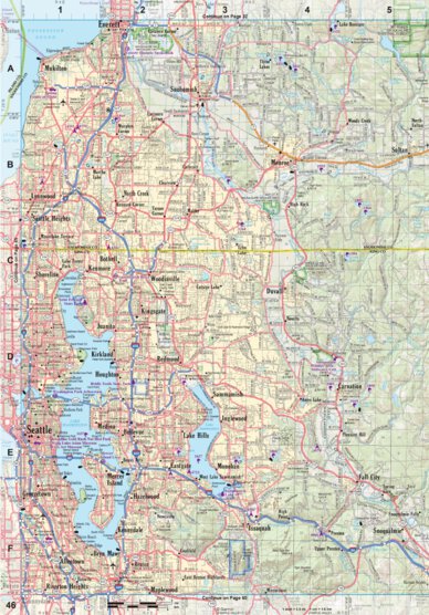 Garmin Washington Atlas & Gazetteer Page 46 digital map