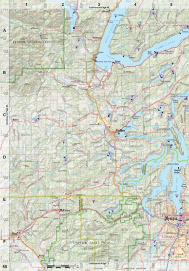 Garmin Washington Atlas & Gazetteer Page 58 digital map